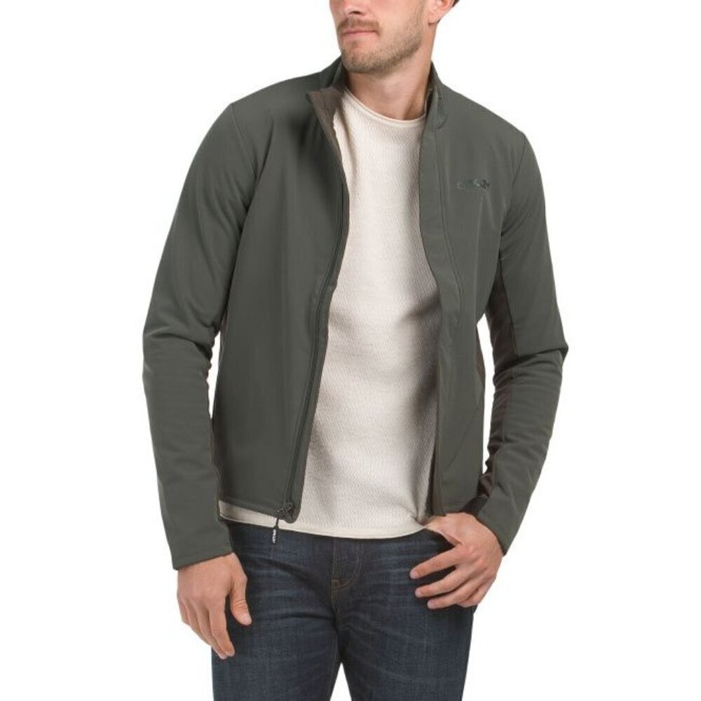 Oakley Mens Dark Green Full Zip Softshell Elements RC Thermal Jacket Sz L New